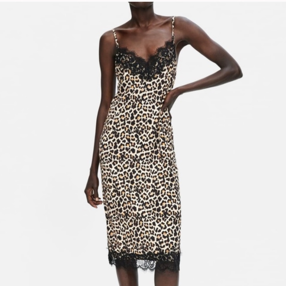 ☀️ Zara leopard tank slip dress ☀️
